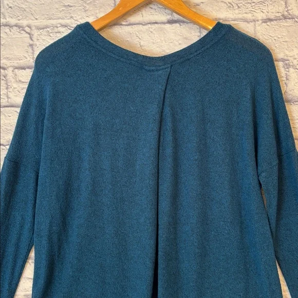 A New Day Long Sleeve Soft Oversized Teal Blue Top Tunic Shirt Size XS - Picture 6 of 9